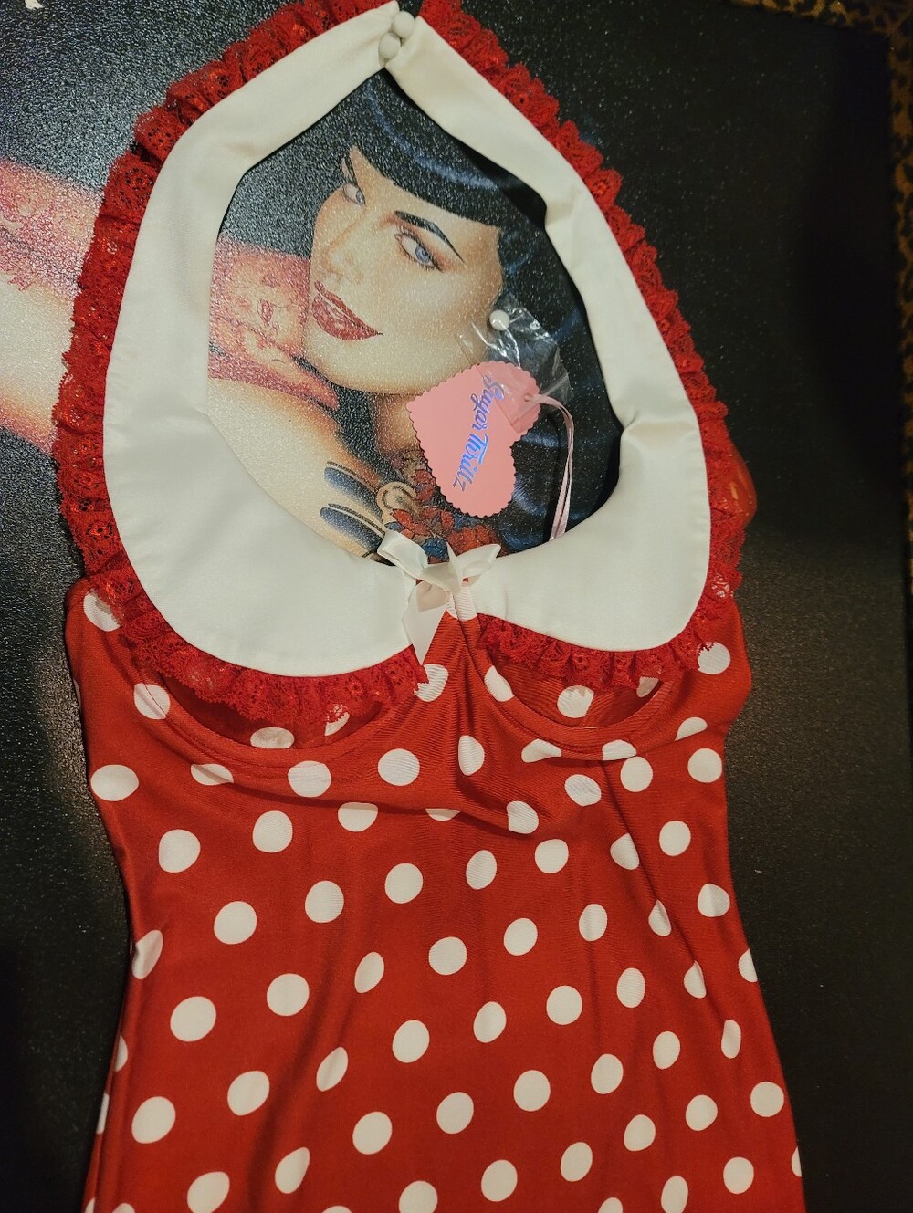 SUGAR THRILLZ Dolls Kill Polka Dot Mini Dress BNWT - Picture 2 of 5